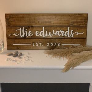 Signe en bois personnalisé